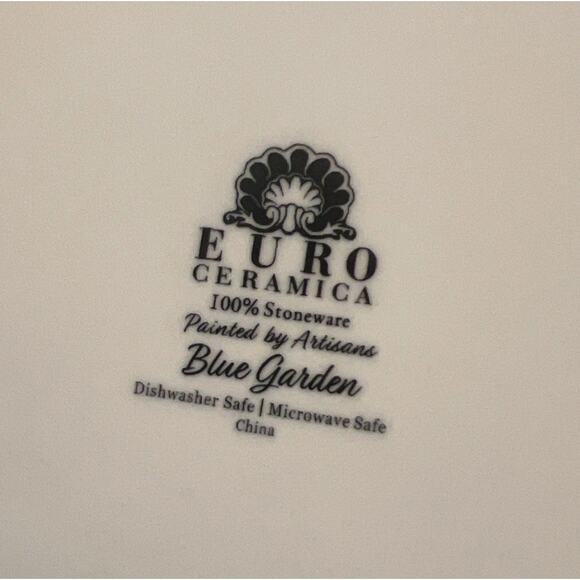 7 Euro Ceramica - Blue Garden Collection - 10 3/8” Dinner Plates EXCELLENT! - Picture 11 of 11